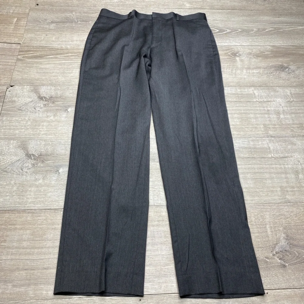 Banana Republic Dress Pants Mens 34x32 Charcoal Grey Wool Cerruti Fabric Office
